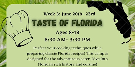 Primaire afbeelding van Levy County 4-H Day Camp Week 3: A Taste of Florida Cooking Camp