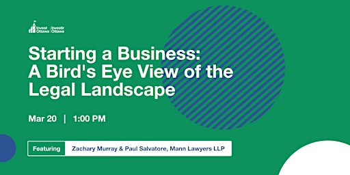 Starting a Business: A Bird's Eye View of the Legal Landscape  (Virtual)