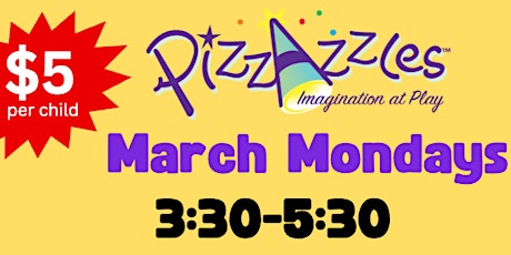 $5 March Monday Play Group 3:30-5:30