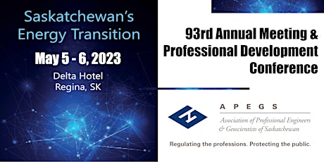 APEGS 93rd Annual Meeting and PD Conference - In Person