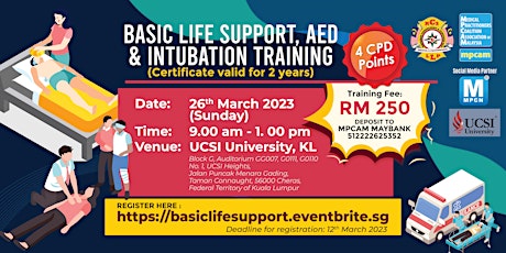 BASIC LIFE SUPPORT, AED & INTUBATION TRAINING  - [THIS IS NOT A FREE EVENT]