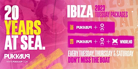 Hauptbild für Pukka Up Tuesday Ibiza Sunset Boat - 2023