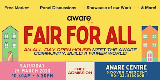 Fair For All: an All-Day Open House at AWARE