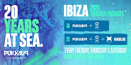 Pukka Up Thursday Ibiza Sunset Boat - 2023