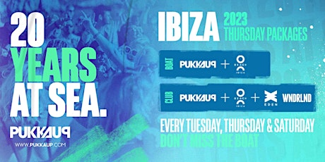 Pukka Up Thursday Ibiza Sunset Boat - 2023 primary image