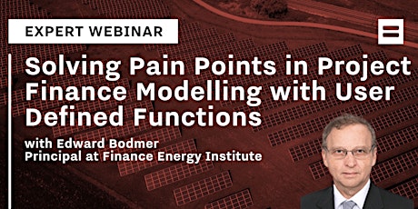 Solving Pain Points in Project Finance Modelling with UDFs