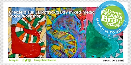Create a fun St. Patrick's Day mixed-media Snake Workshop primary image