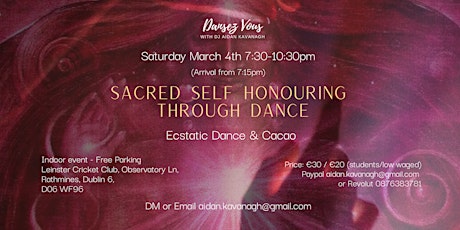 Self Honouring through Ecstatic Dance & Cacao primary image