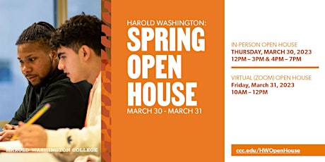 Harold Washington College Spring 2023 Open House primary image