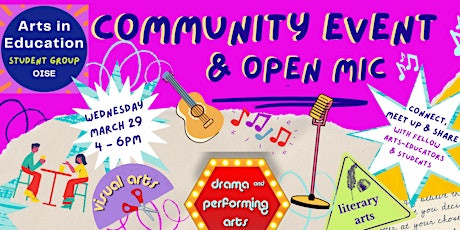 Community Event + Open Mic (Arts in Ed Student Group, OISE)