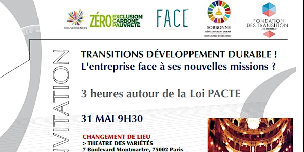 Transitions développement durable ! L'entreprise face à ses nouvelles missions ?