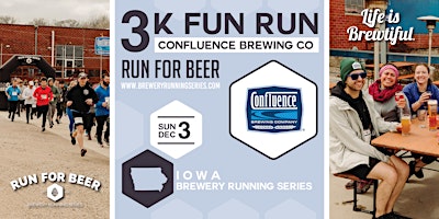 3k Winter Beer Run x Confluence Brewing  event logo