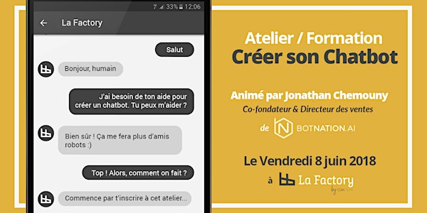 Atelier / Formation : Créer son Chatbot