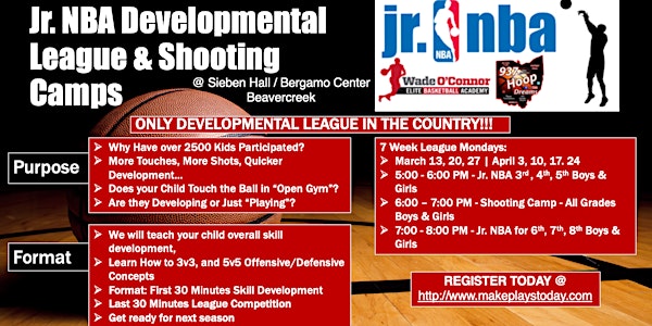 Jr. NBA  & Shooting Camps - Make Plays Today - Spring 2023