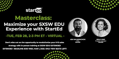Maximize your SXSW EDU Experience with StartEd primary image