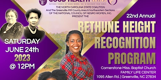Hauptbild für 22nd Annual NC State Coalition Bethune-Height Recognition Program