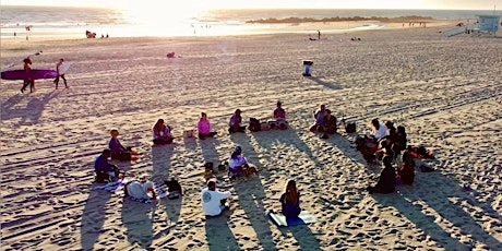 Sacred chanting, group meditation, and alignment at Venice Muscle Beach