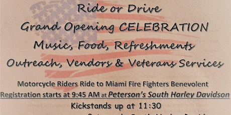 Veterans, Family & Community Grand Opening / Ride or Drive to Our Event