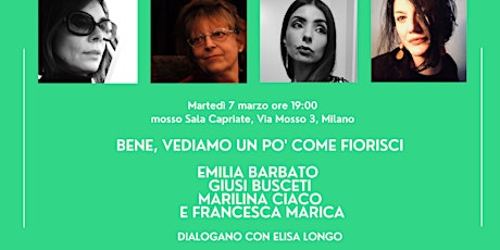 Le poetesse Emilia Barbato,Giusi Busceti,Marilina Ciaco e Francesca Marica.