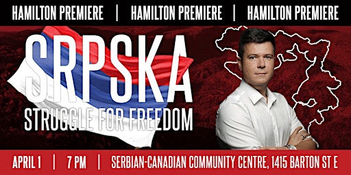 HAMILTON PREMIJERA | Republika Srpska: Borba za slobodu | Boris Malagurski