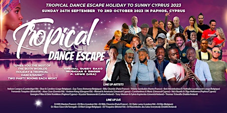 TROPICAL DANCE ESCAPE HOLIDAY TO SUNNY CYPRUS SEPTEMBER 2023