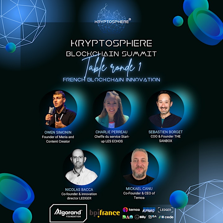 Intervenants durant le Kryptosphere Blockchain Summit