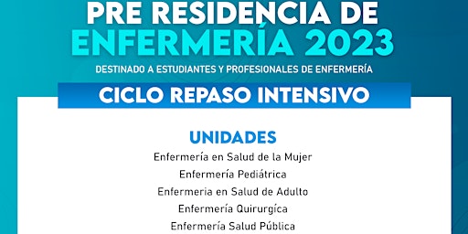 Imagen principal de PRE RESIDENCIA DE ENFERMERÍA CICLO REPASO 2023