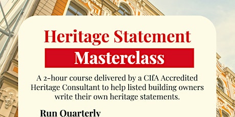 Heritage Statement Masterclass