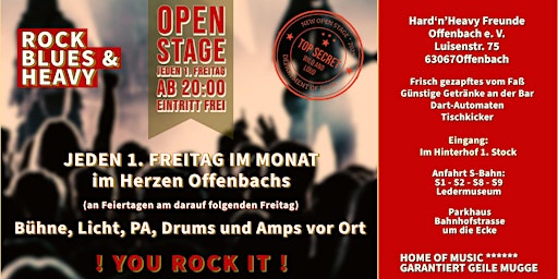 Rock, Blues & HnH Open Stage  im Herzen Offenbachs