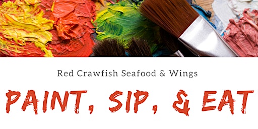 Imagem principal do evento Red Craw’s Paint, Sip, & Eat | Lawrenceville Location