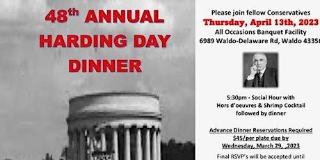 48th Annual Harding Day Dinner - Marion, Ohio GOP Fundraiser