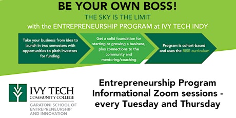 Entrepreneurship Program - Virtual Informational Sessions