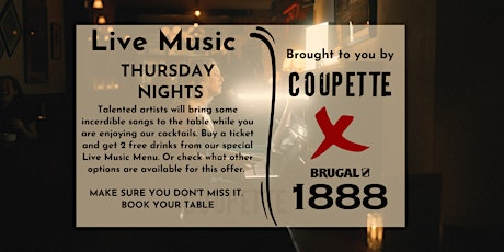 THURSDAY LIVE MUSIC VOUCHER WITH BRUGAL 1888 primary image