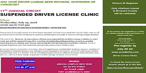 Broward County Driver License Clinic
