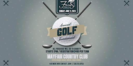 Image principale de Focus Rescue's  Golf Tournament Fundraiser