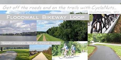 Huntington, WV  -  Floodwall Bikeway Loop - Smart-guided Selfie Cycle Tour