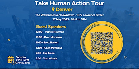 Take Human Action Tour 2023: Denver CO, 5/27 + FREE Campaign Training 5/28