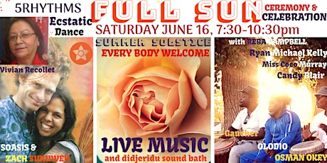 FULL SUN 5Rhythms EcstaticDance, Solstice Ceremony &SoundBath Fundraiser primary image