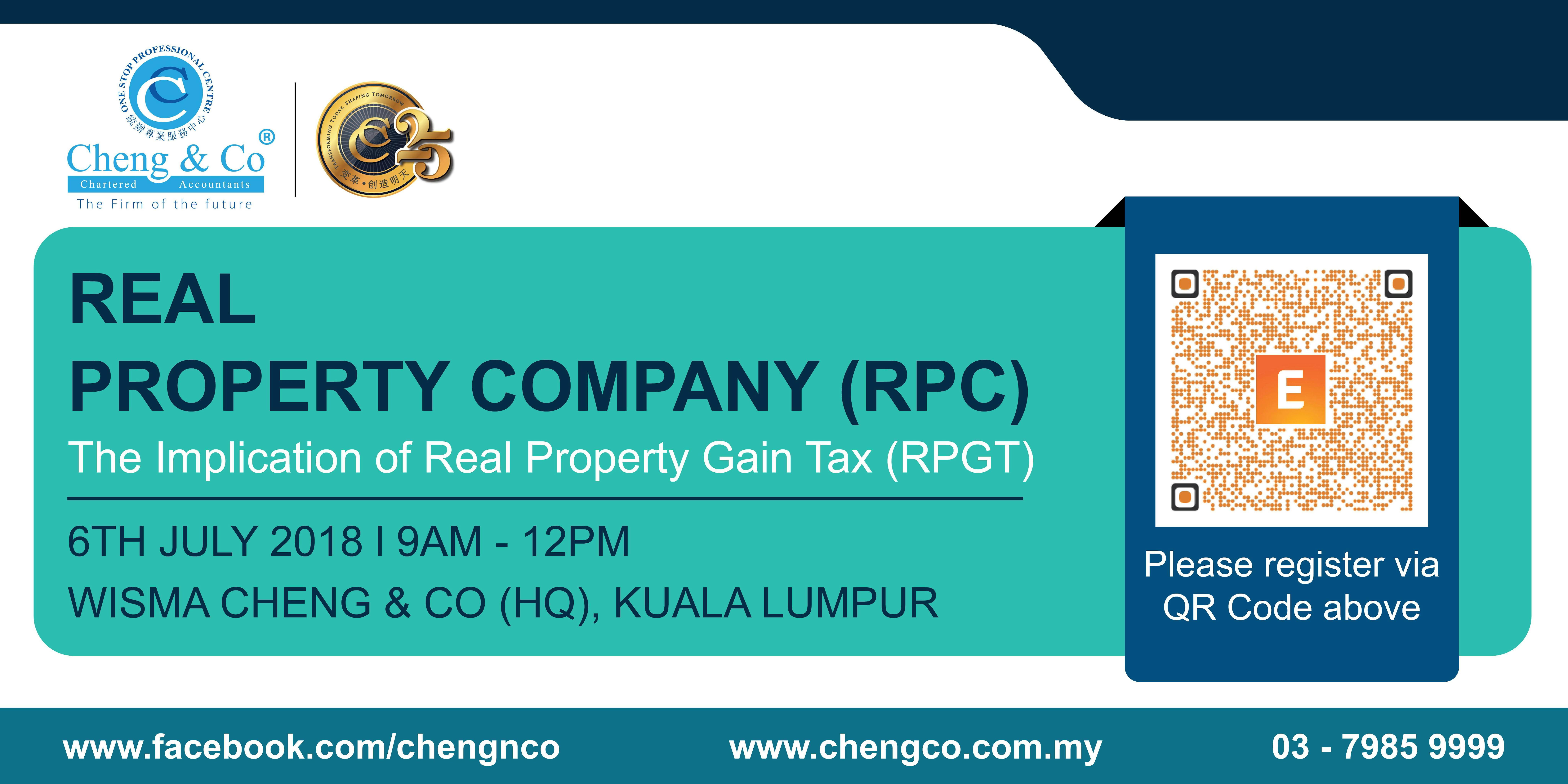 Real Property Company Rpc The Implication Of Real Property Gain Tax Rpgt 6 Jul 2018