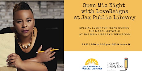 Open Mic Night with Love Reigns at Main Library