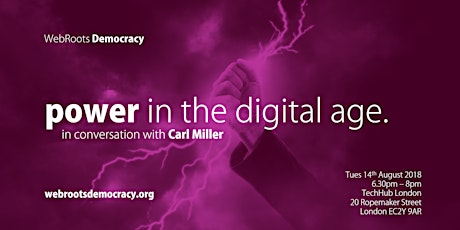 Power in the Digital Age: In conversation with Carl Miller primary image