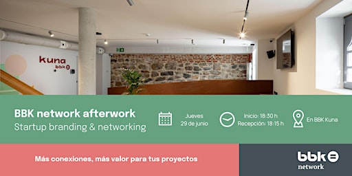 Imagen principal de BBK network afterwork: Startup branding & networking, con Crisiscreativa