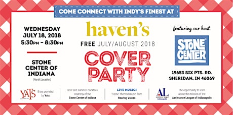 Haven's July 2018 Cover Party featuring the Stone Center of Indiana primary image