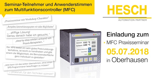 MFC Praxisseminar by HESCH - your automation partner