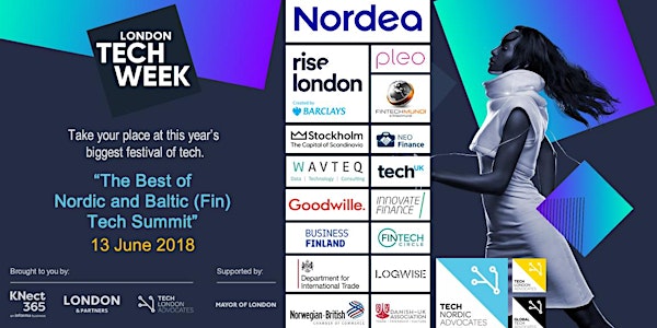 "The Best of Nordic & Baltic (Fin)Tech Summit" - part of London Tech Week