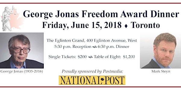George Jonas Freedom Award Dinner with Mark Steyn