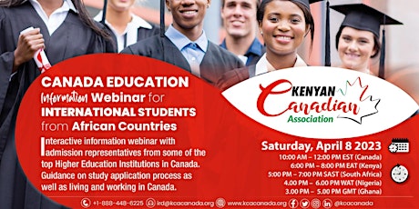 CANADA EDUCATION Information Webinar for INTERNATIONAL STUDENTS