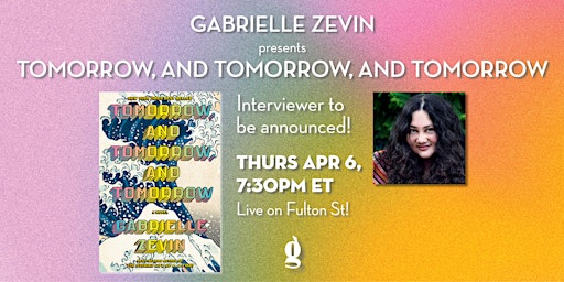 Live on Fulton St.: Gabrielle Zevin!