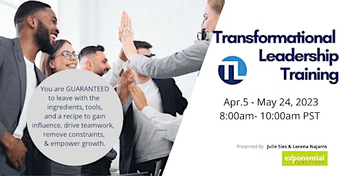 Transformational Leadership Virtual Cohort  April 2023