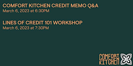 Hauptbild für Ujima Fund | Comfort Kitchen Credit Memo & Lines of Credit 101 Workshop